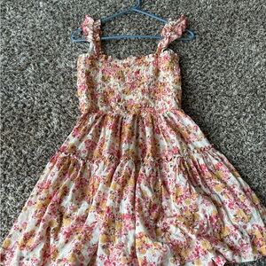 Aerie Pink and Orange Mini Sundress